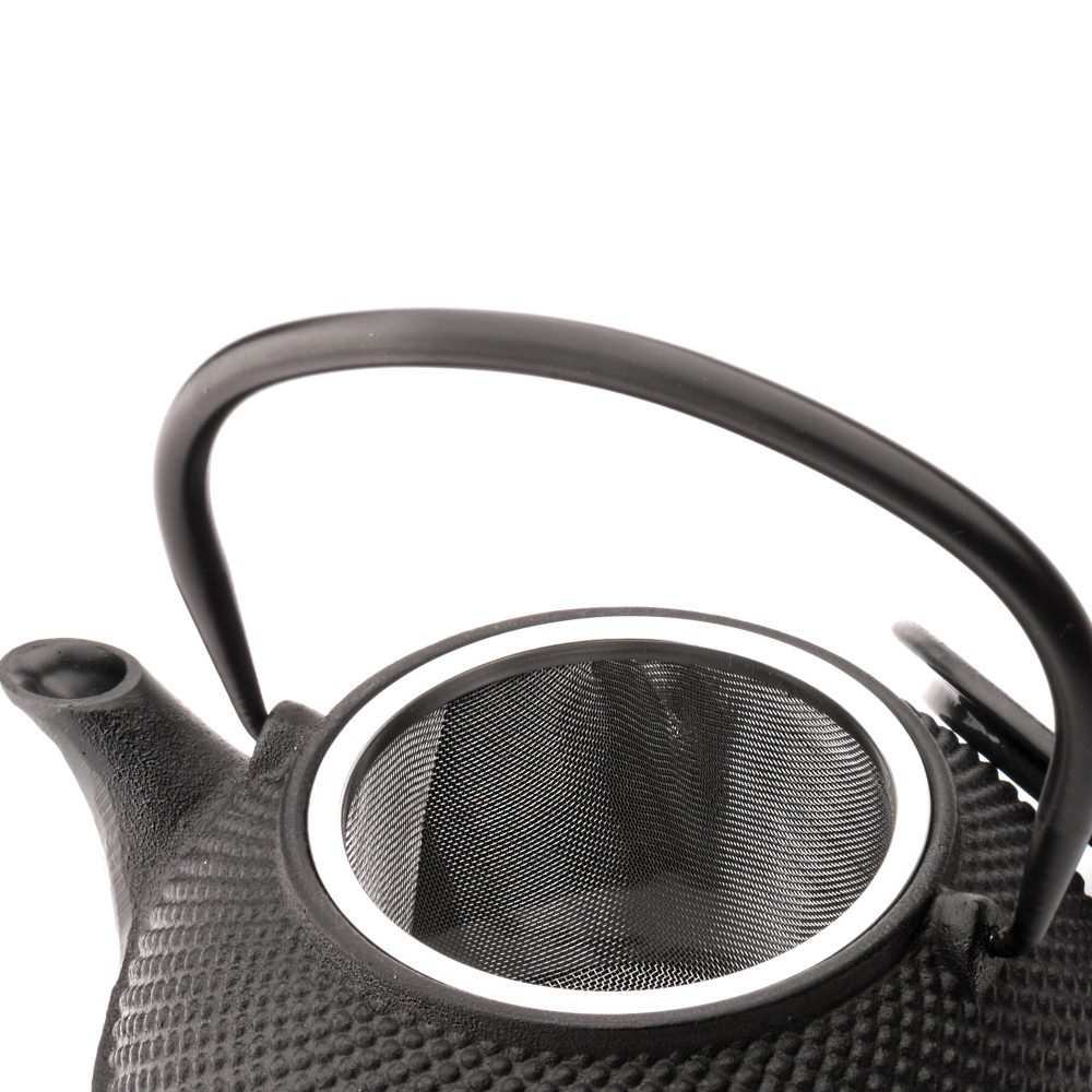 Bredemeijer Jang Cast Iron Teapot 0.8L – Black with Mesh Filter – image 3