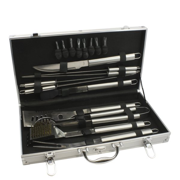 Leopold Vienna 18-Piece Stainless Steel BBQ Tool Set in Case