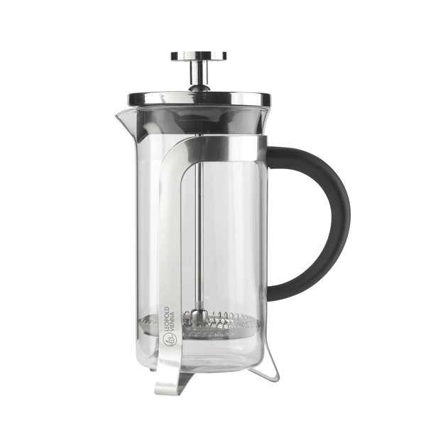 Leopold Vienna French Press Cafetière 350ml – Glass & Polished Steel