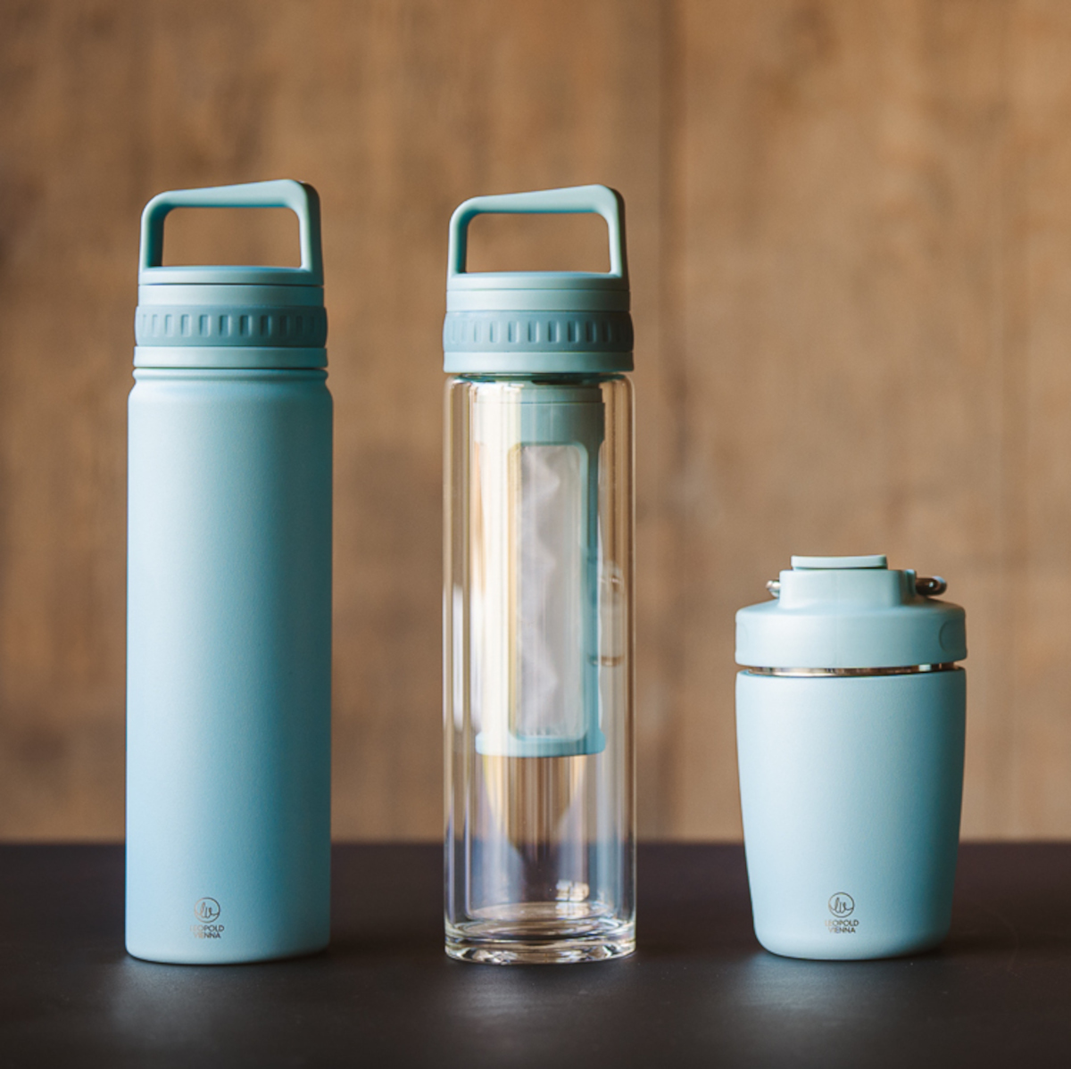 Leopold Vienna Moshi Cold Brew Infuser Bottle 600ml – Grey – image 4