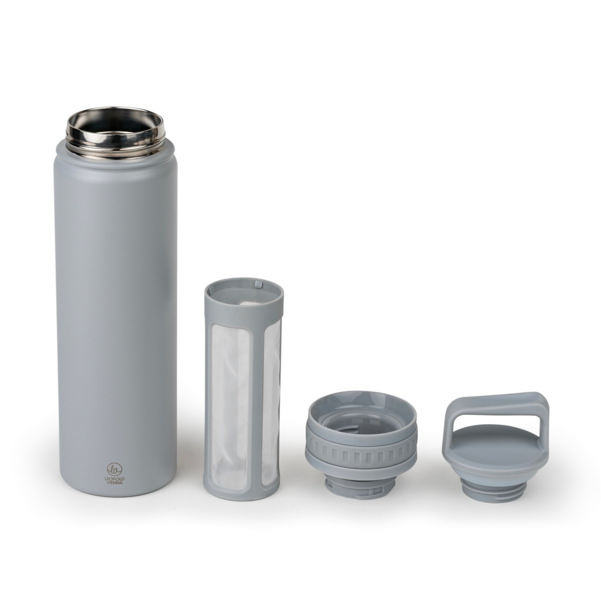 Leopold Vienna Moshi Cold Brew Infuser Bottle 600ml – Grey – image 2