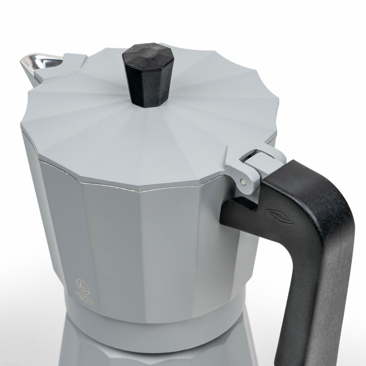 Leopold Vienna Moshi Recycled Aluminium Stovetop Espresso Maker, 6 Cup – Grey – image 3