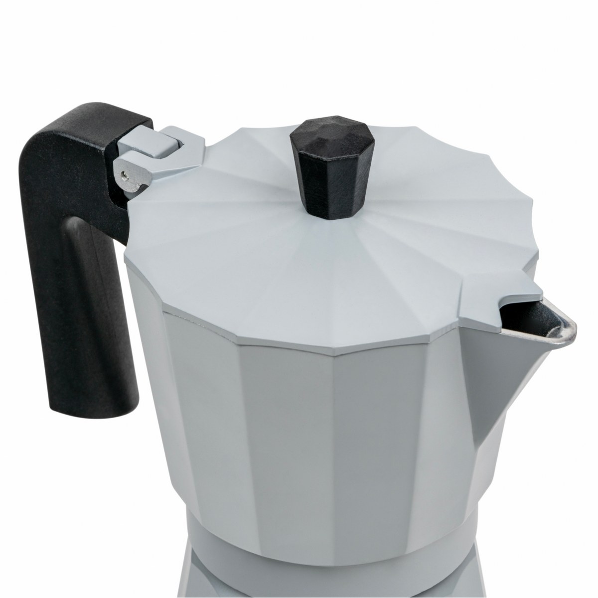 Leopold Vienna Moshi Recycled Aluminium Stovetop Espresso Maker, 6 Cup – Grey – image 2