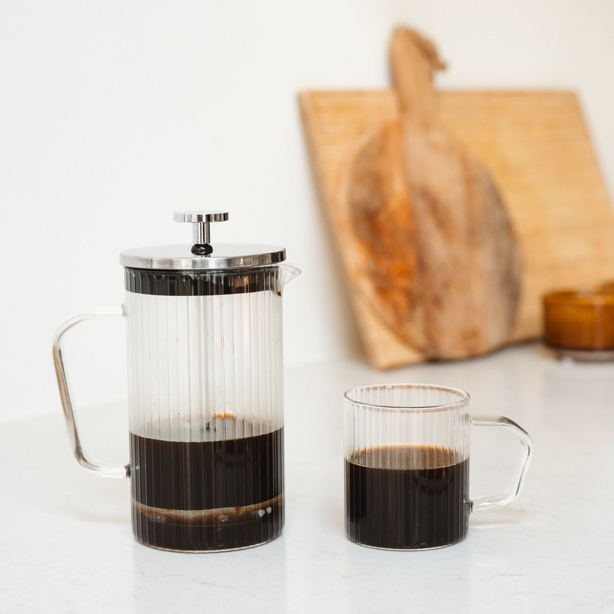 Leopold Vienna Arusha Ribbed Glass Cafetière 600ml – image 10