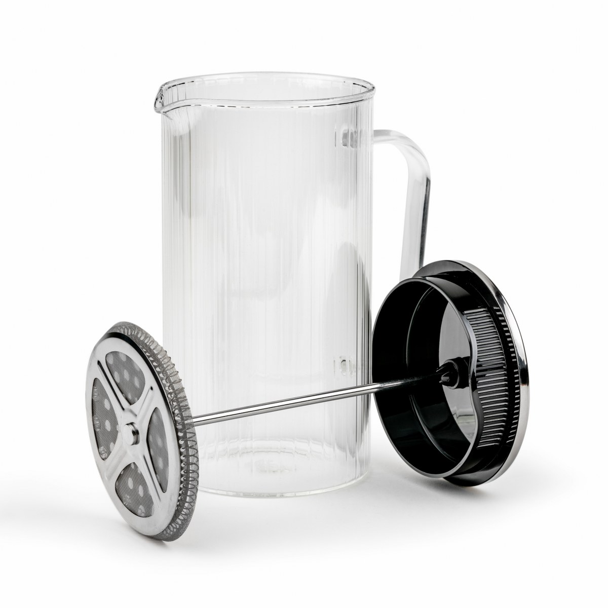Leopold Vienna Arusha Ribbed Glass Cafetière 1L – image 4