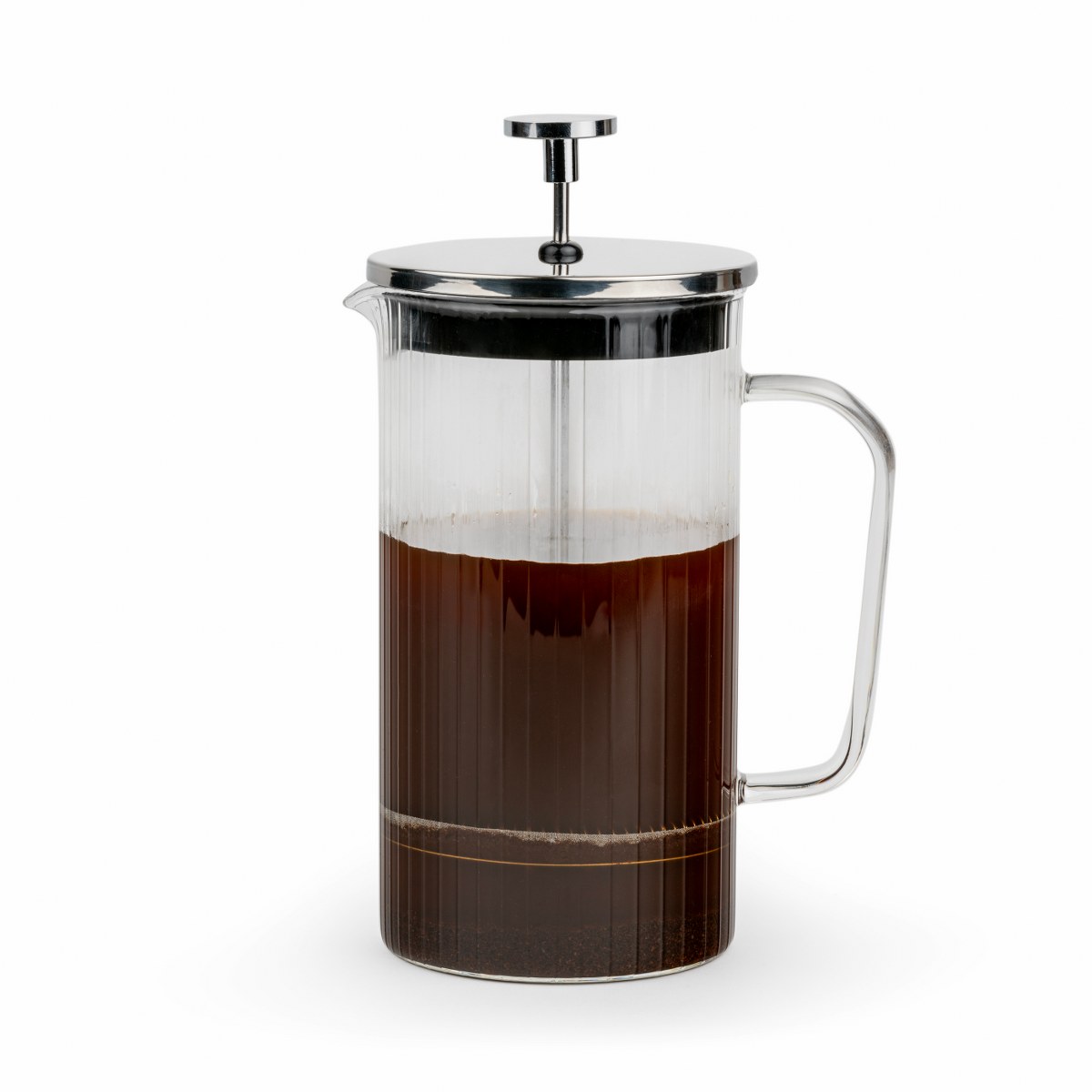 Leopold Vienna Arusha Ribbed Glass Cafetière 1L – image 2