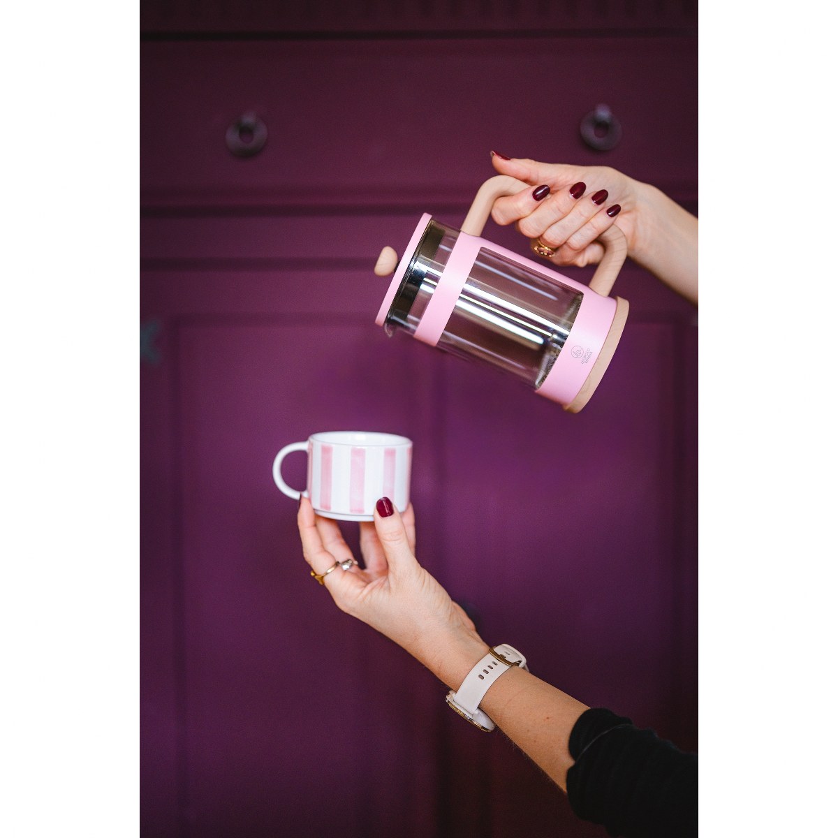 Leopold Vienna Franca Cafetière 600ml – Pink – image 8