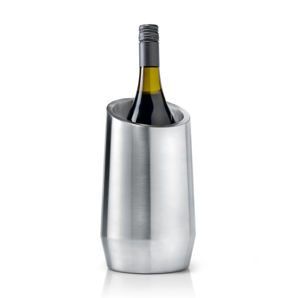 Leopold Vienna Double-Walled Wine Bottle Cooler – Brushed Steel