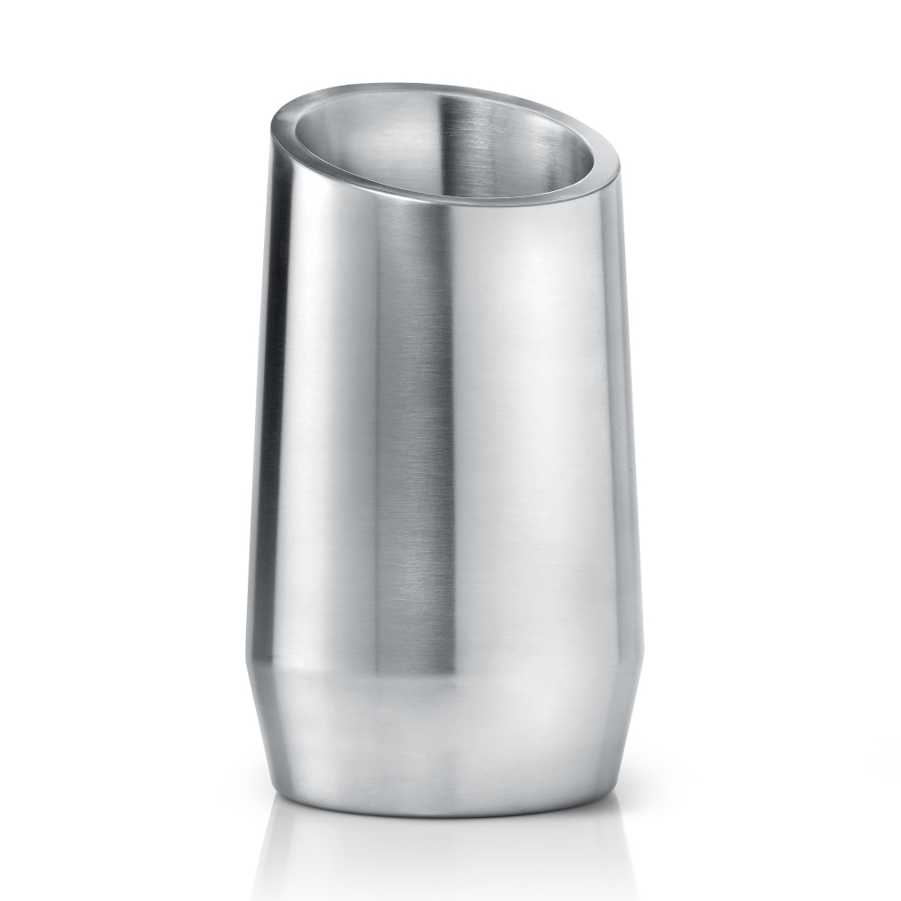 Leopold Vienna Double-Walled Wine Bottle Cooler – Brushed Steel – image 2