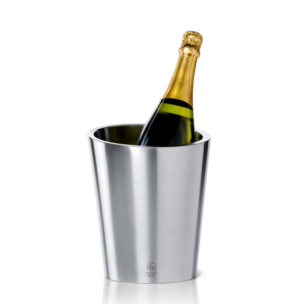 Leopold Vienna Double-Walled Champagne Cooler – Brushed Steel