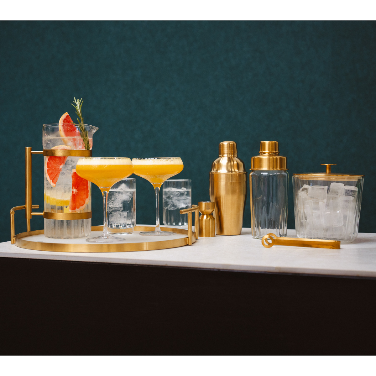 Leopold Vienna Arinto Martini Glasses, Set of 2 – Gold Rim – image 6