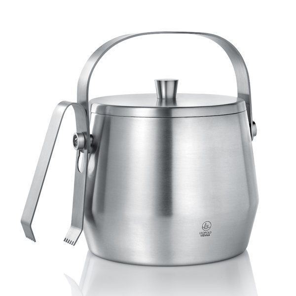 Leopold Vienna Double-Walled Ice Bucket 1L with Lid & Tongs