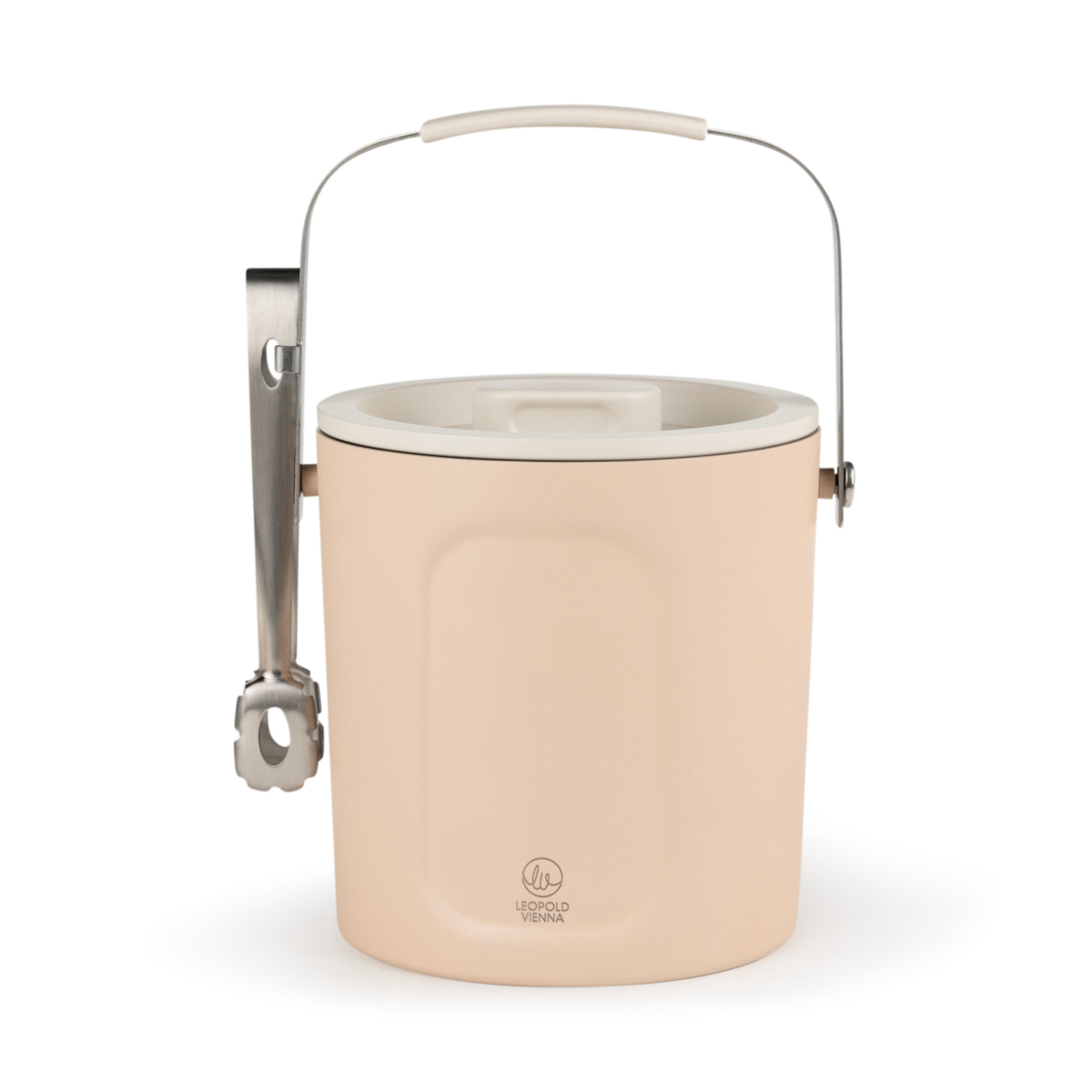 Leopold Vienna Corvina Double-Walled Ice Bucket 1L with Lid & Tongs – Sand – image 2