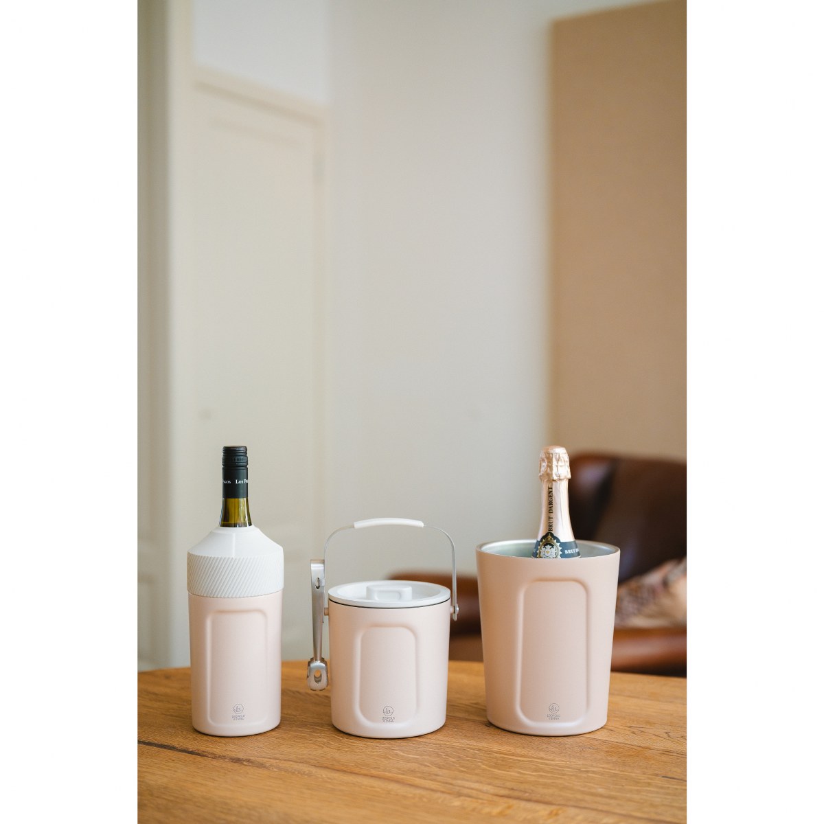 Leopold Vienna Corvina Double-Walled Ice Bucket 1L with Lid & Tongs – Sand – image 5