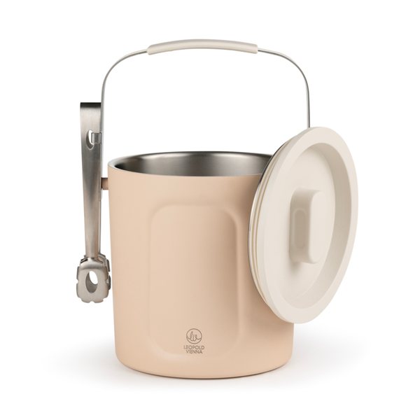 Leopold Vienna Corvina Double-Walled Ice Bucket 1L with Lid & Tongs – Sand