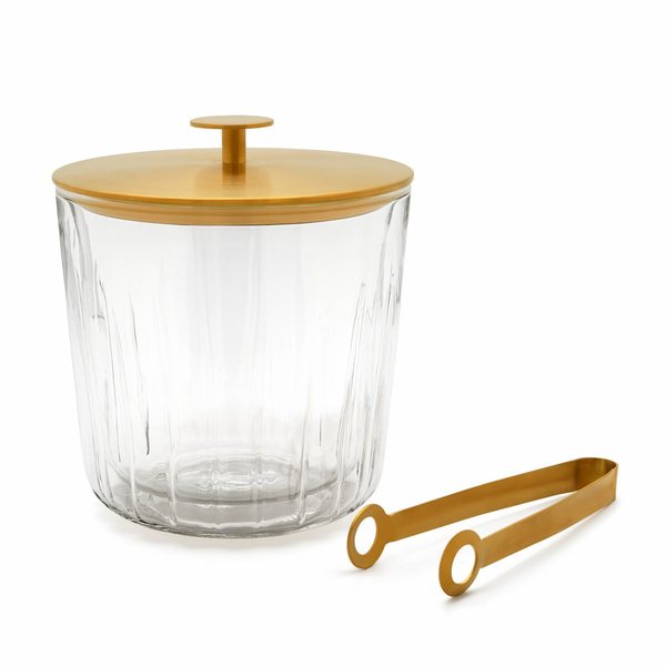 Leopold Vienna Arinto Ice Bucket 1L with Lid & Tongs – Gold
