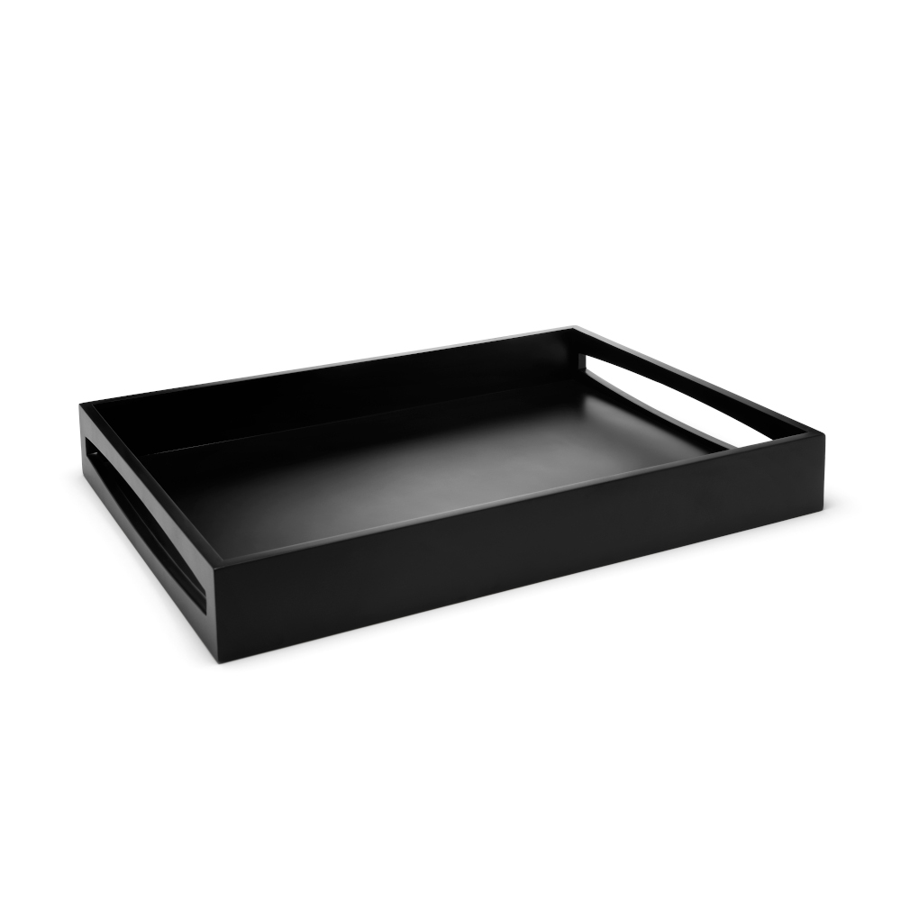 Leopold Vienna Medium Serving Tray with Handles 47.5 x 35cm – Black – image 2