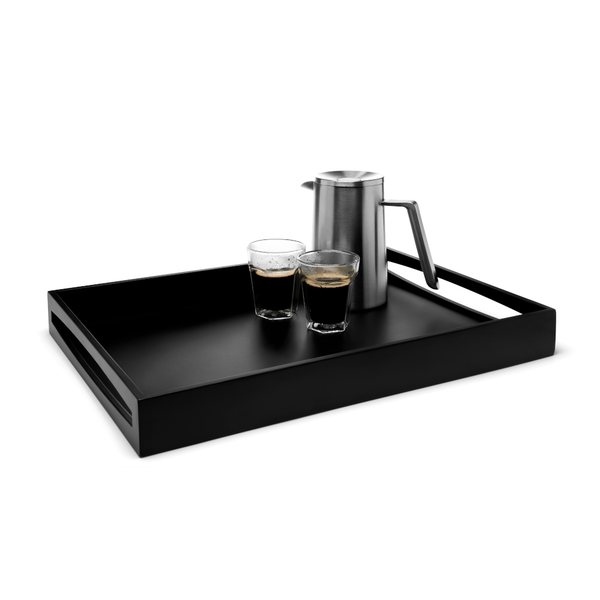 Leopold Vienna Medium Serving Tray with Handles 47.5 x 35cm – Black