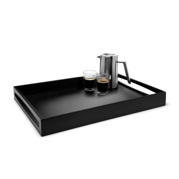 Leopold Vienna Large Serving Tray with Handles 55 x 40cm – Black