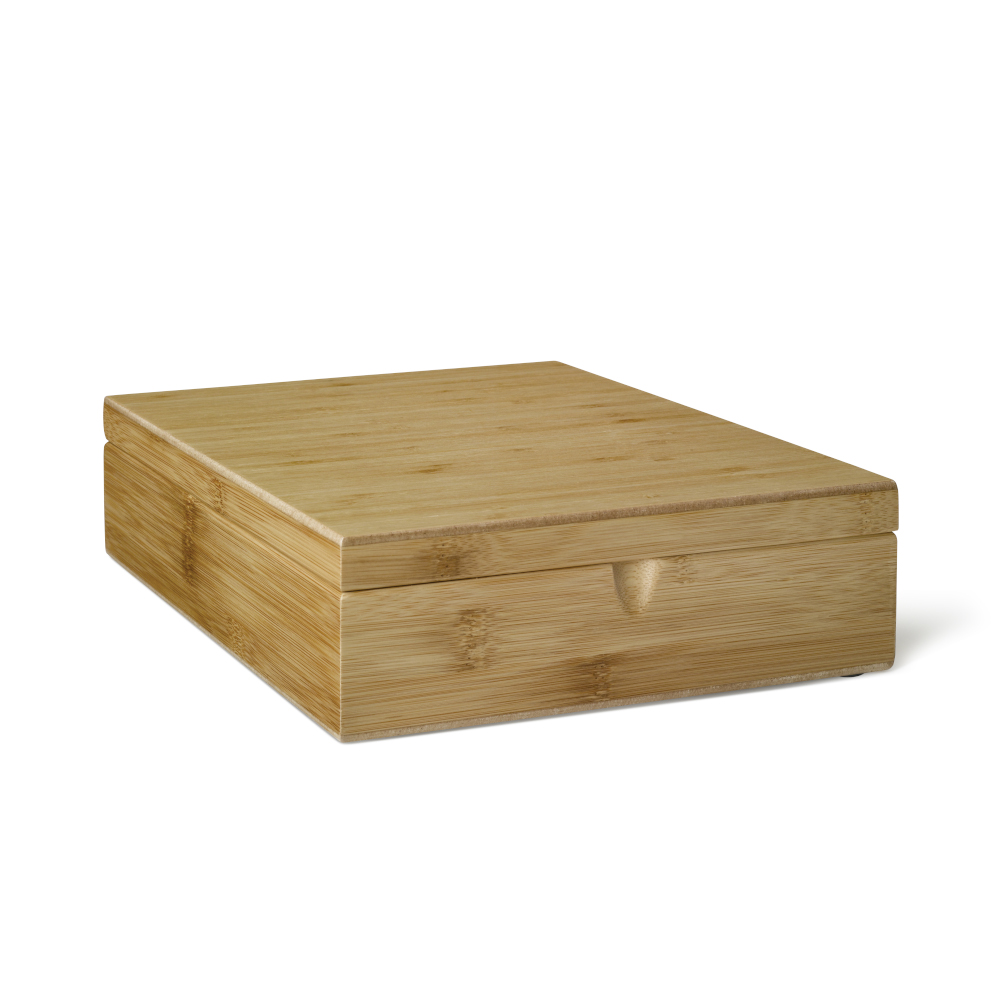 Bredemeijer Bamboo Tea Box with 9 Compartments – Natural – image 2
