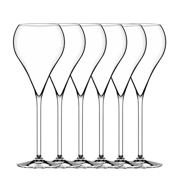 Italesse Balloon Champagne Flutes, Set of 6 – 210ml Crystalline Glass