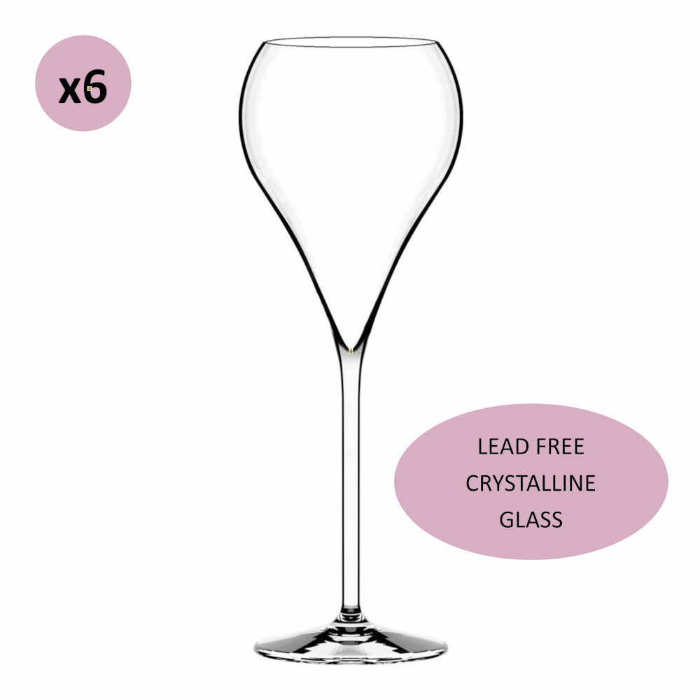 Italesse Balloon Champagne Flutes, Set of 6 – 210ml Crystalline Glass – image 2