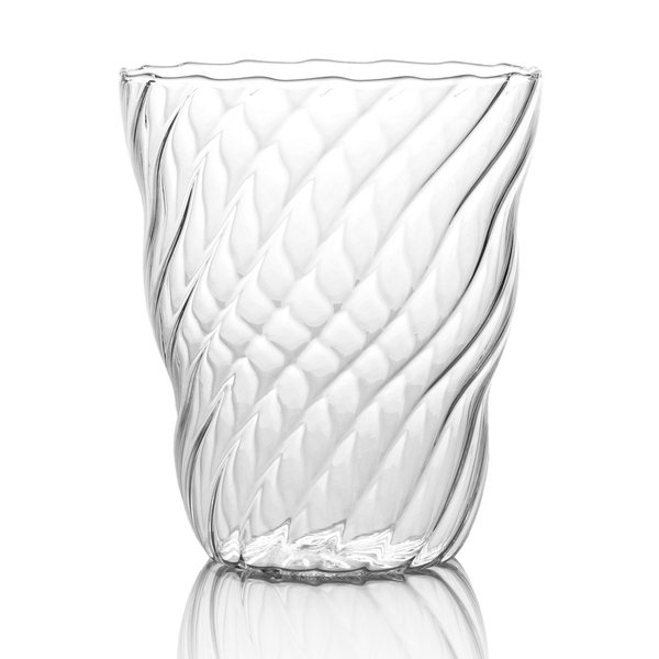 Italesse Twist Hand-Blown Glass Tumbler 370ml – Clear