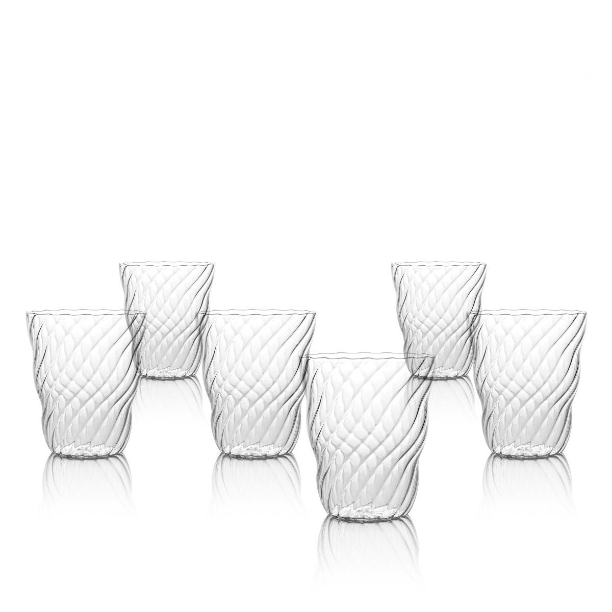 Italesse Twist Hand-Blown Glass Tumbler 370ml – Clear – image 2