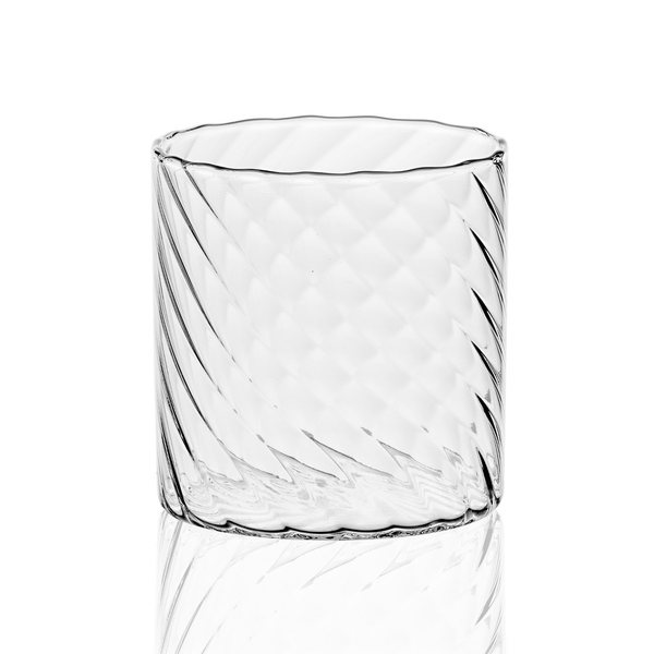 Italesse Twist Mixology Wave Glass Tumblers 410ml, Set of 2
