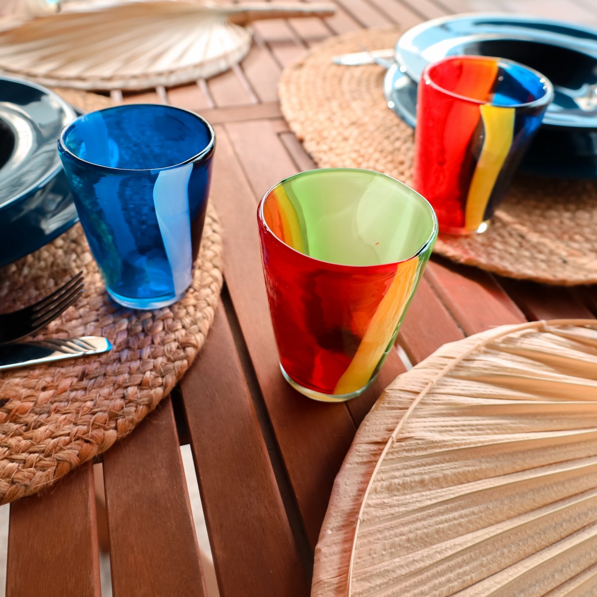 Italesse Amazonicos Blu Rio Hand-Blown Glass Tumbler 310ml – image 4