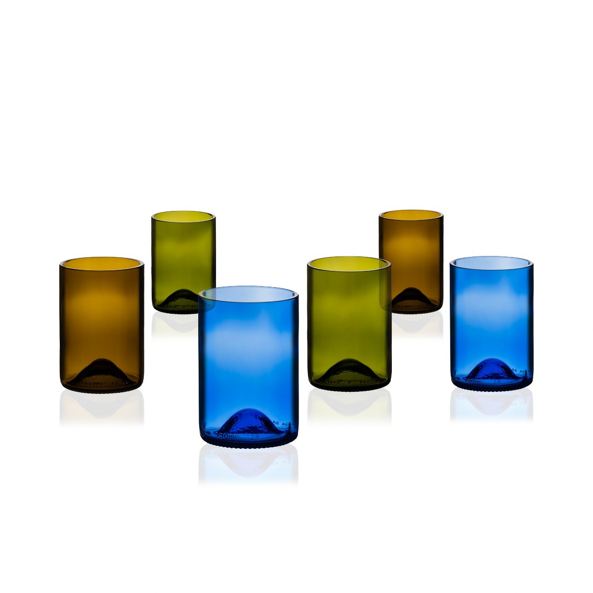 Italesse Déjà Bu Recycled Glass Tumblers 327ml, Set of 6 – Amber – image 2