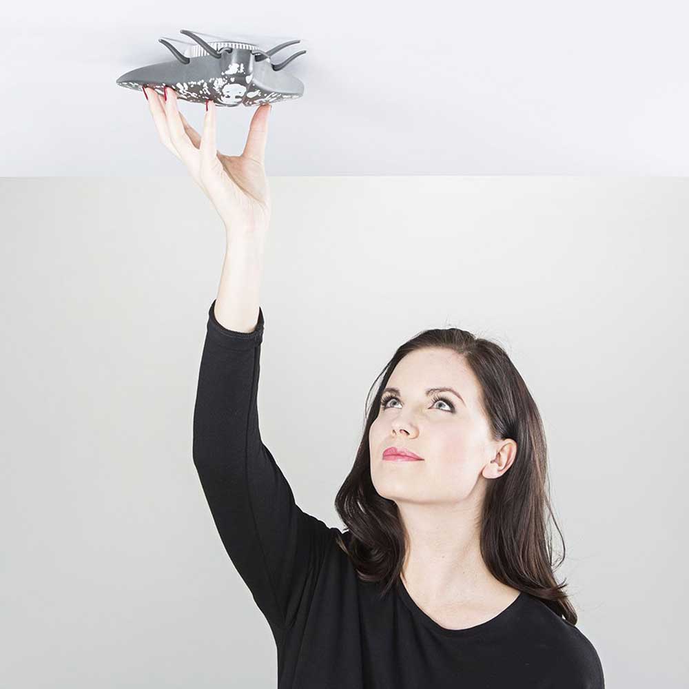 Jalo Lento 10 Designer Smoke Alarm – Black Moth, 10-Year Battery – image 5