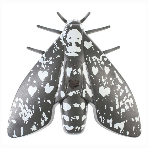 Jalo Lento 10 Designer Smoke Alarm – Black Moth, 10-Year Battery