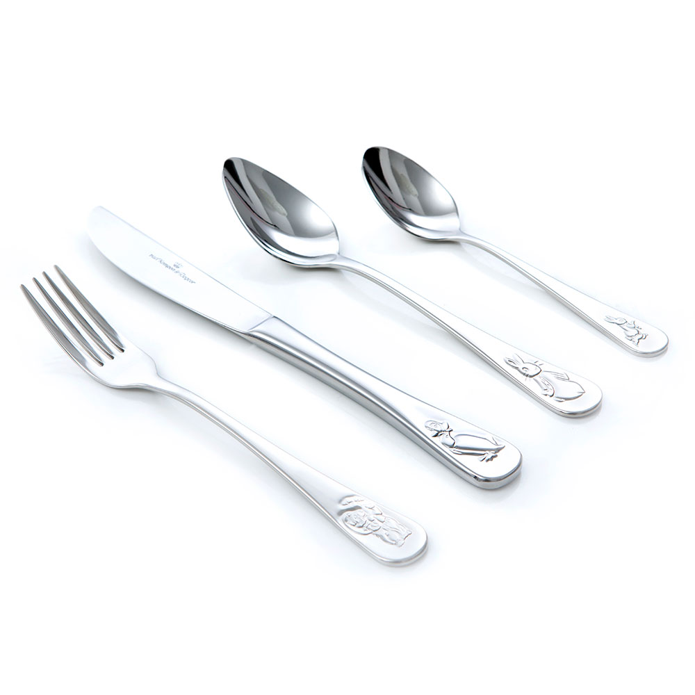 Peter Rabbit Children's Cutlery Set – 4-Piece Stainless Steel by Keltum – image 4