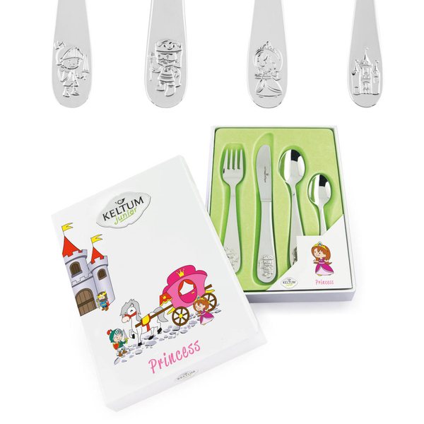 Princess Children's Cutlery Set – 4-Piece Stainless Steel by Keltum