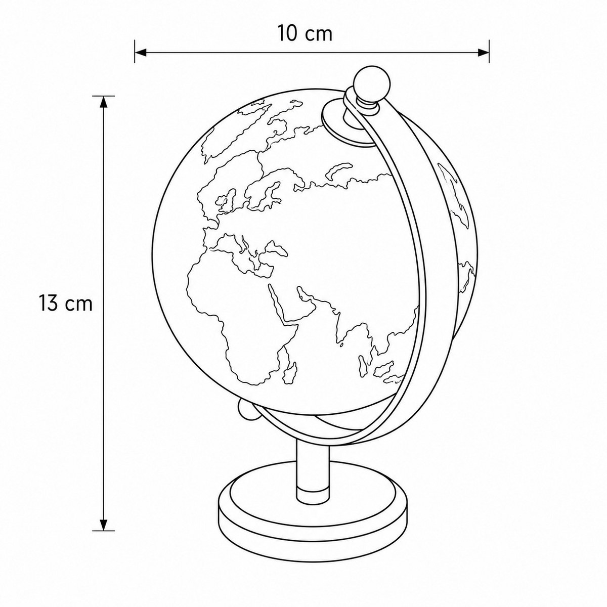 Philippi Mondo Glass Globe with Steel Base – image 2