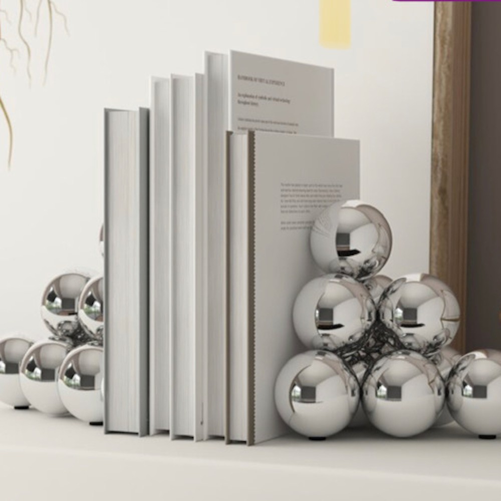 Philippi Bubbles Bookend – Polished Stainless Steel Spheres – image 5