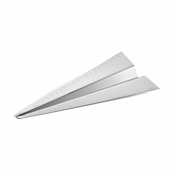 Philippi Paper Airplane Mirror-Polished Steel Ruler