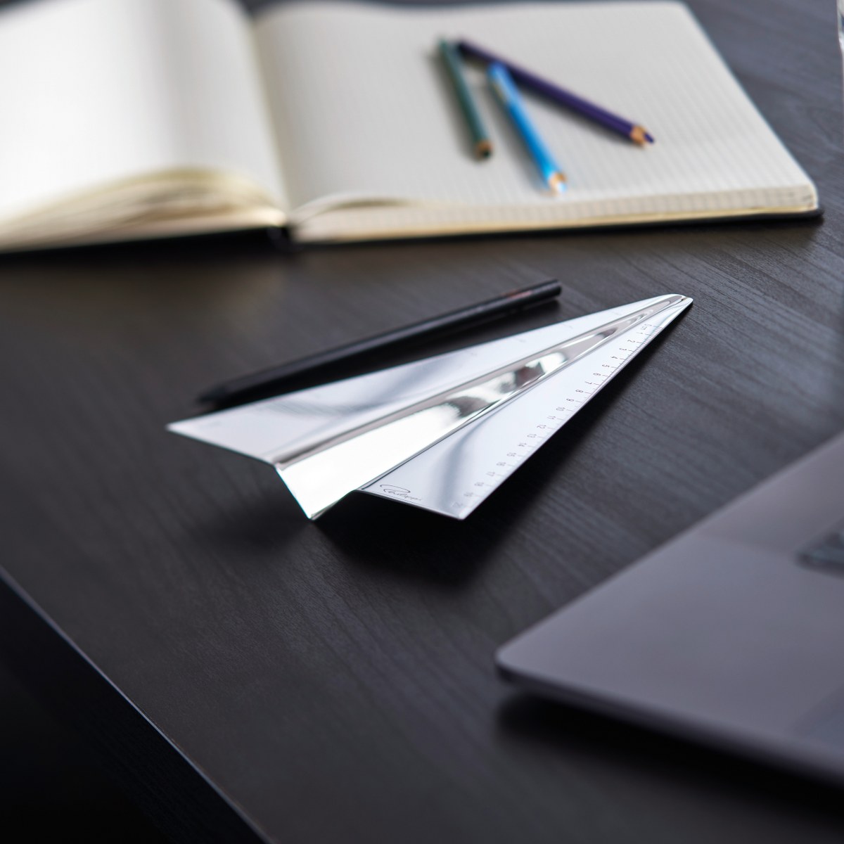 Philippi Paper Airplane Mirror-Polished Steel Ruler – image 2