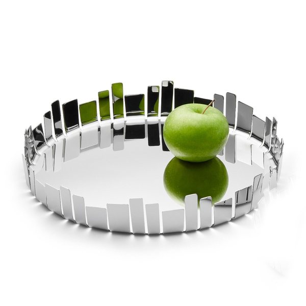 Philippi Manhattan Skyline Mirror-Polished Steel Bowl 29cm