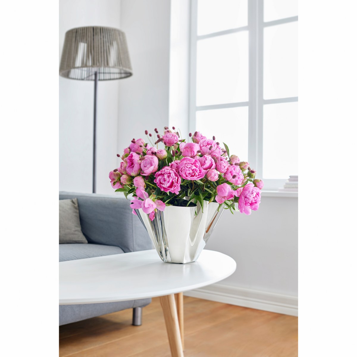 Philippi Margeaux XXL Mirror-Polished Stainless Steel Vase 37cm – image 2
