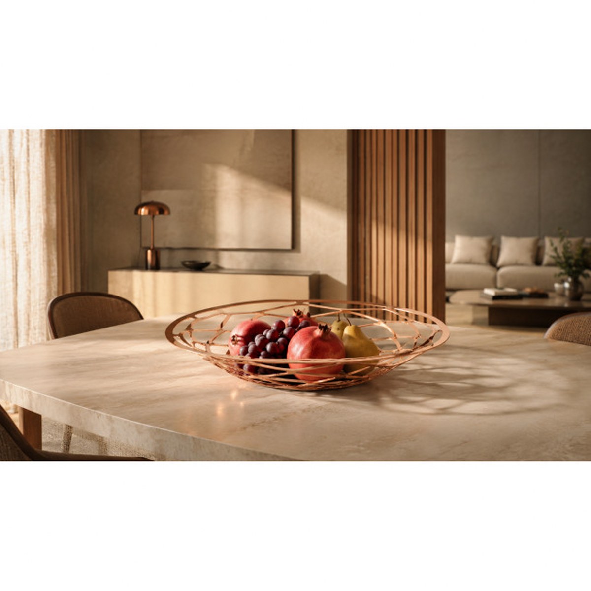 Philippi Aria Rose Gold Fruit & Display Bowl 39cm – image 5