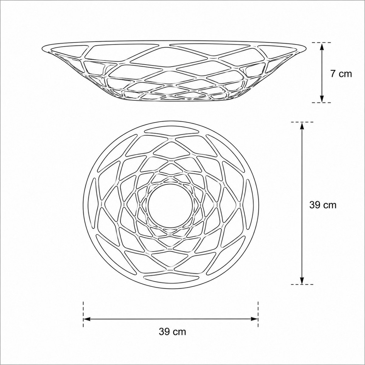 Philippi Aria Rose Gold Fruit & Display Bowl 39cm – image 2