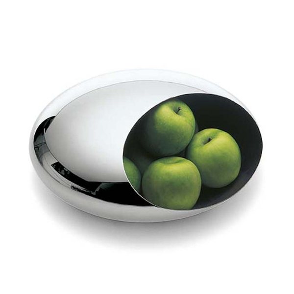 Philippi Cocoon Mirror-Polished Steel Fruit Bowl 30cm