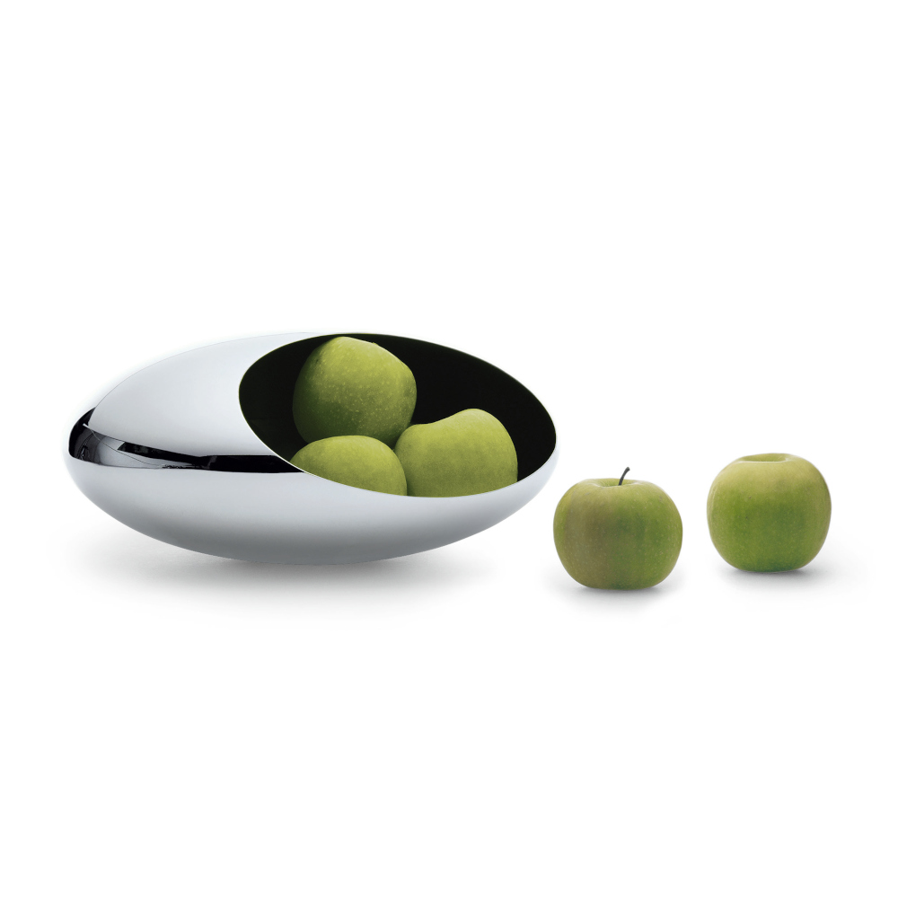 Philippi Cocoon Mirror-Polished Steel Fruit Bowl 30cm – image 2