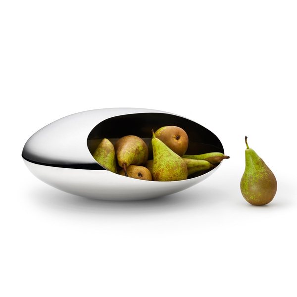 Philippi Cocoon Mirror-Polished Stainless Steel Fruit Bowl 36cm