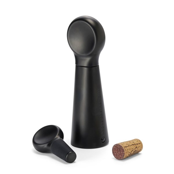 Philippi Vino Corkscrew & Bottle Stopper Set – Black