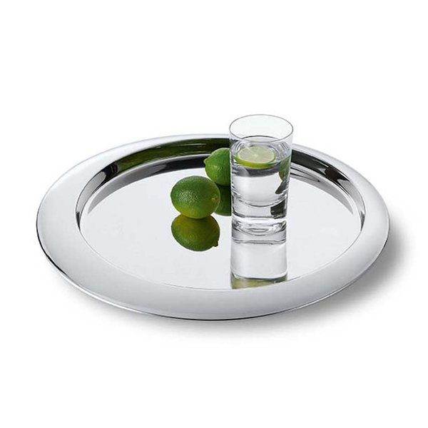 Philippi Luna Round Mirror-Polished Serving Tray