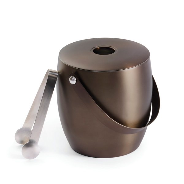 Philippi Hemingway Double-Walled Ice Bucket with Tongs – Copper