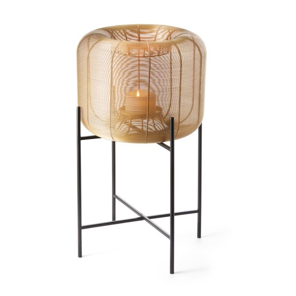 Philippi Balzac Gold Wire Lantern on Stand – Large